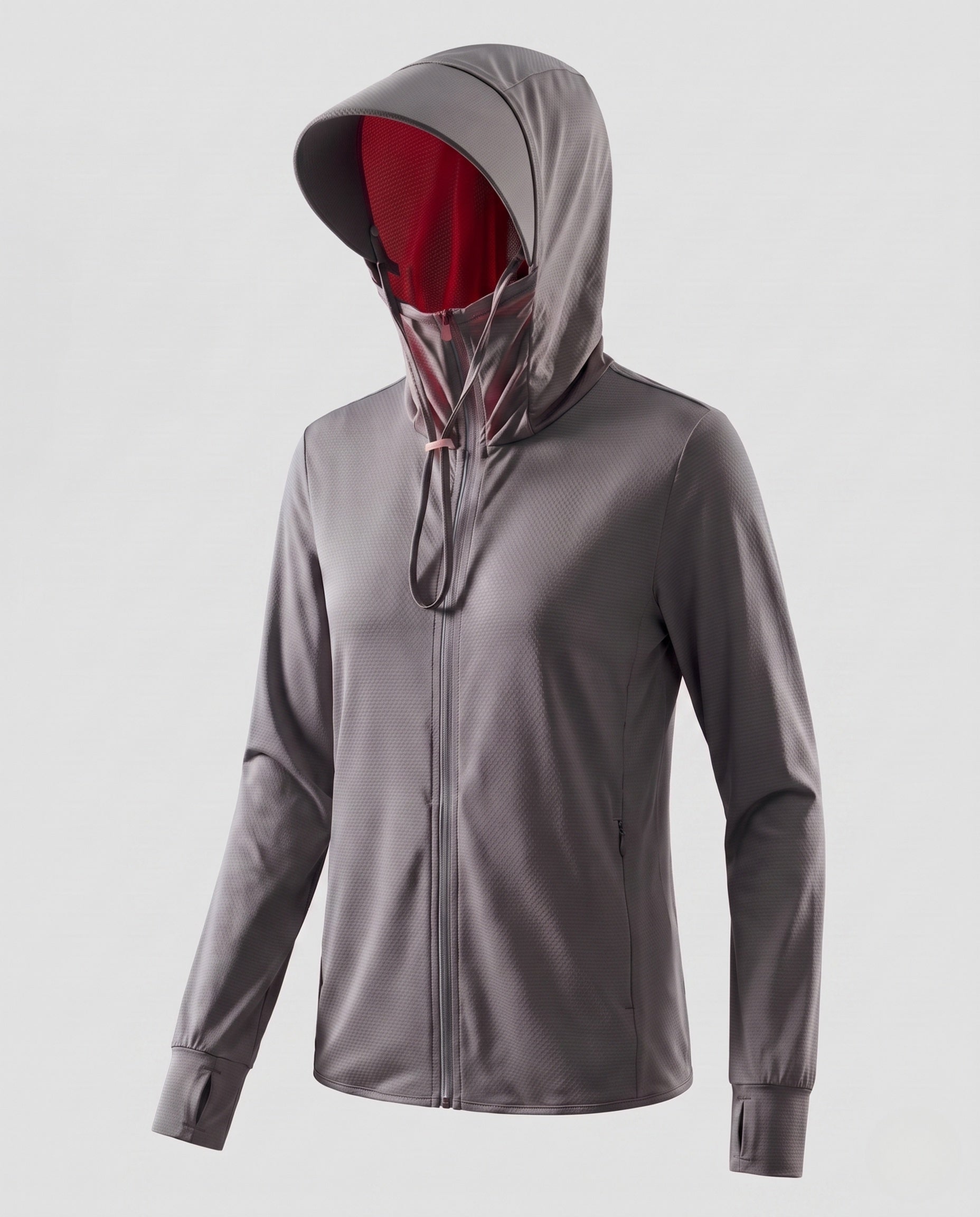 Lily technical hooded mesh jacket - color Night Gray