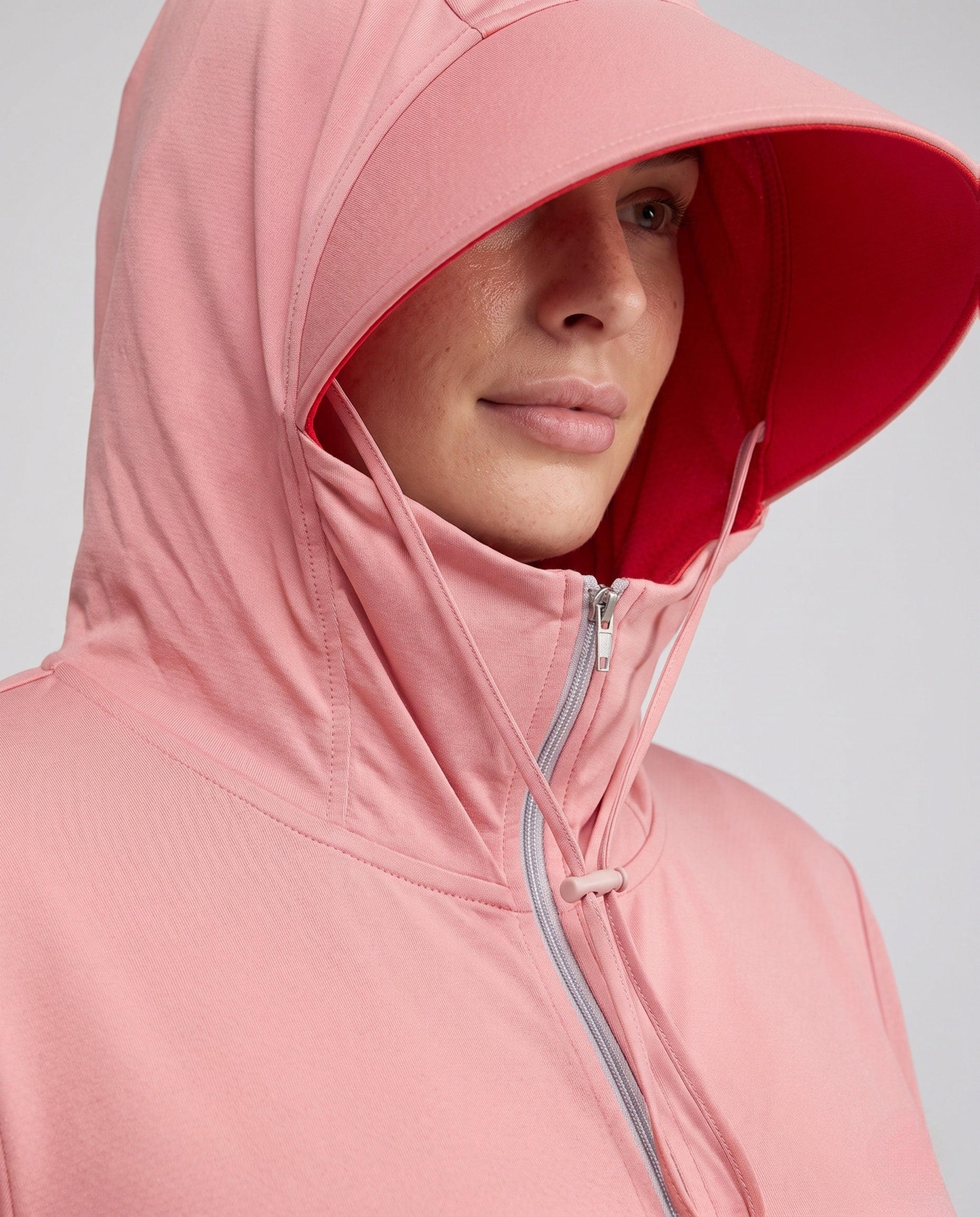 Lily technical hooded mesh jacket - close up detail