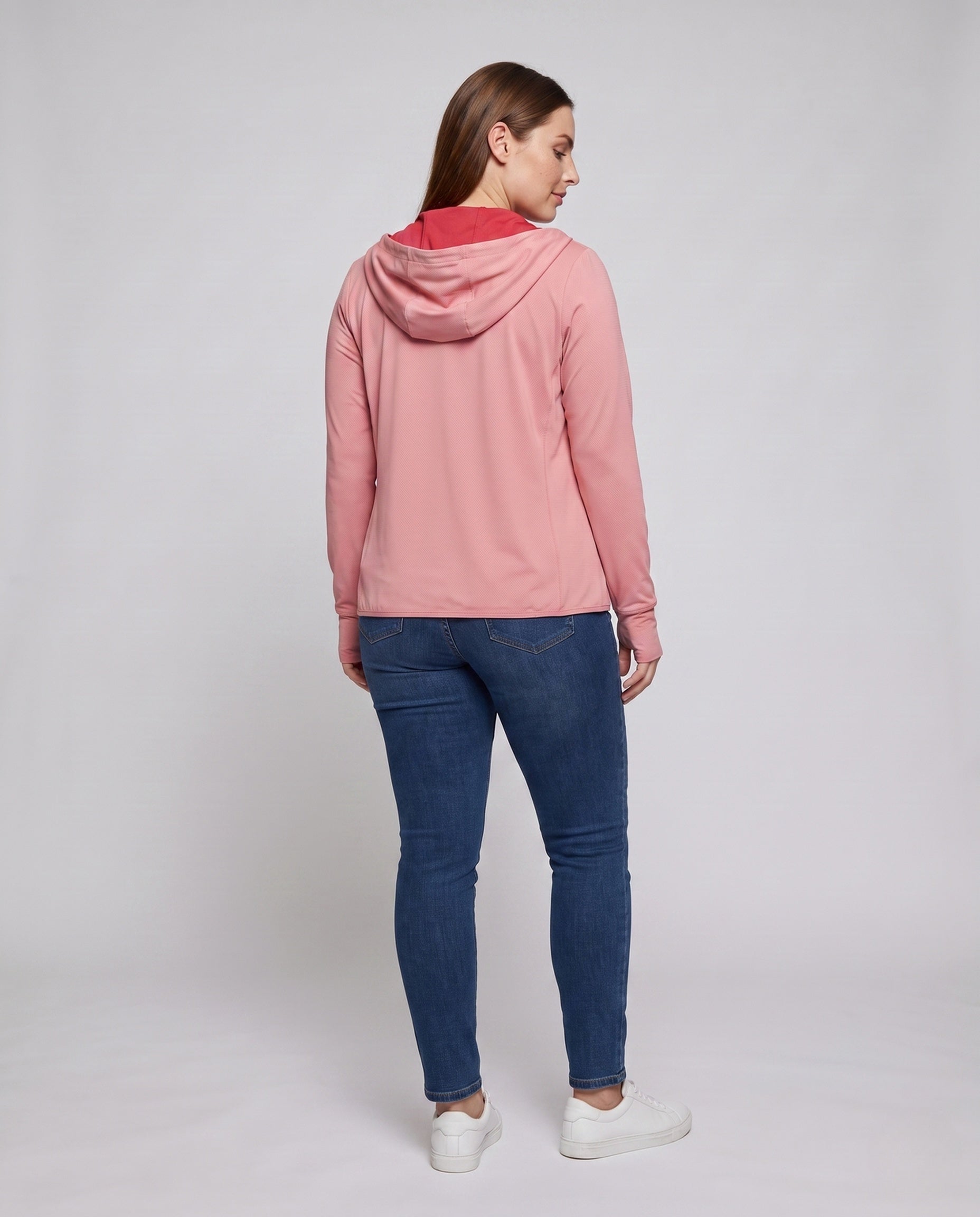 Lily technical hooded mesh jacket - back view