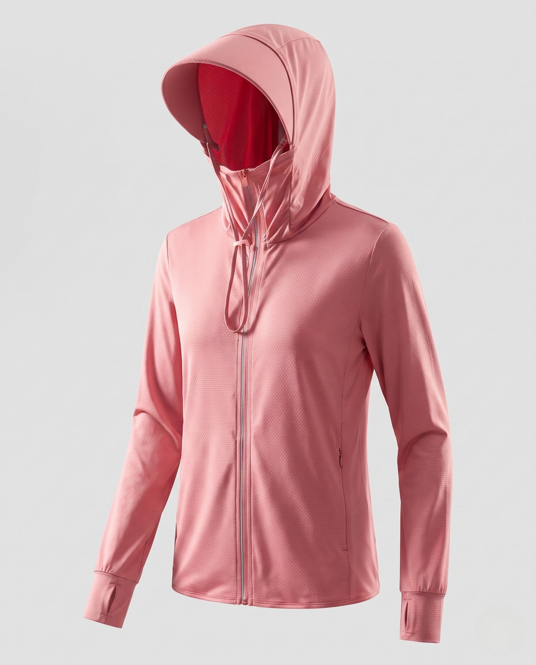 Lily technical hooded mesh jacket - color Pink