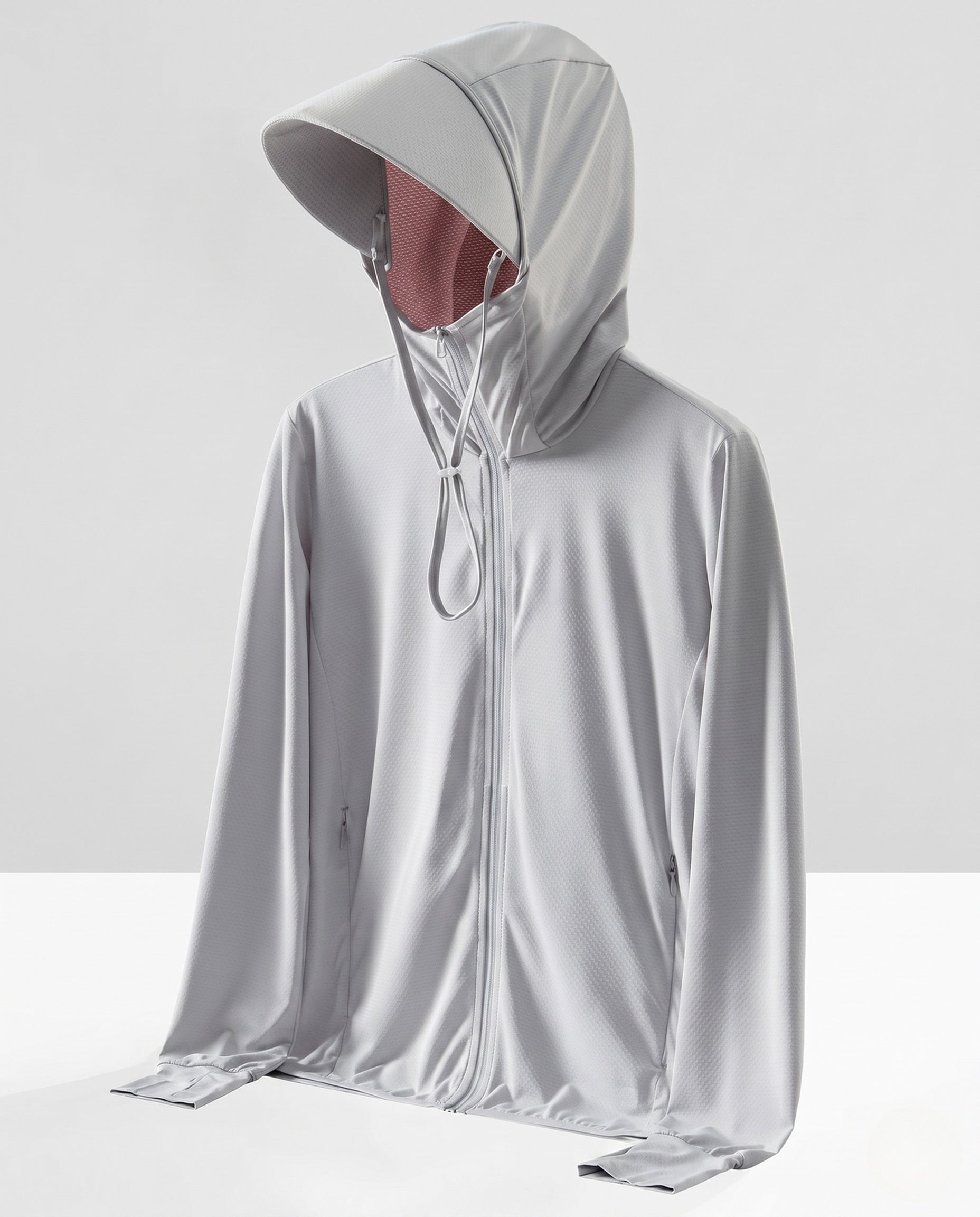 Lily technical hooded mesh jacket - color Gray