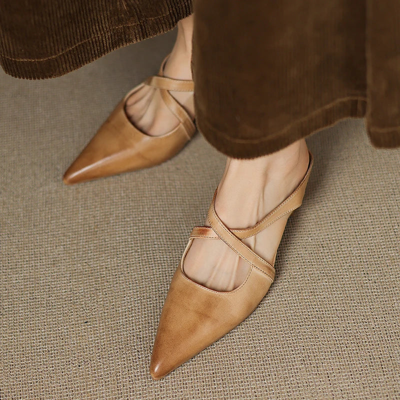 Livia | Genuine Leather Mules