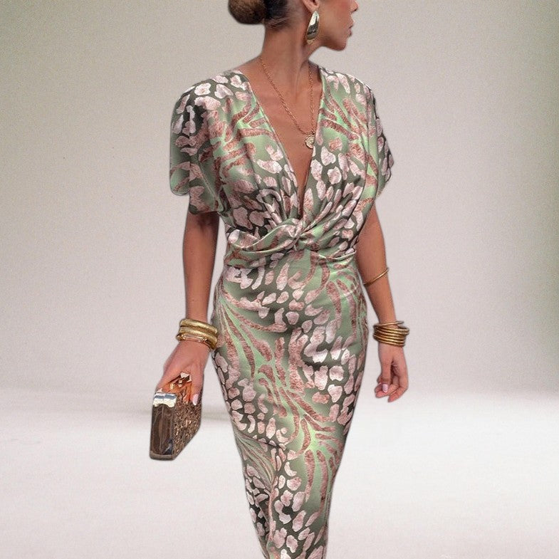 Lora | Wrap Wedding Guest Maxi Dress