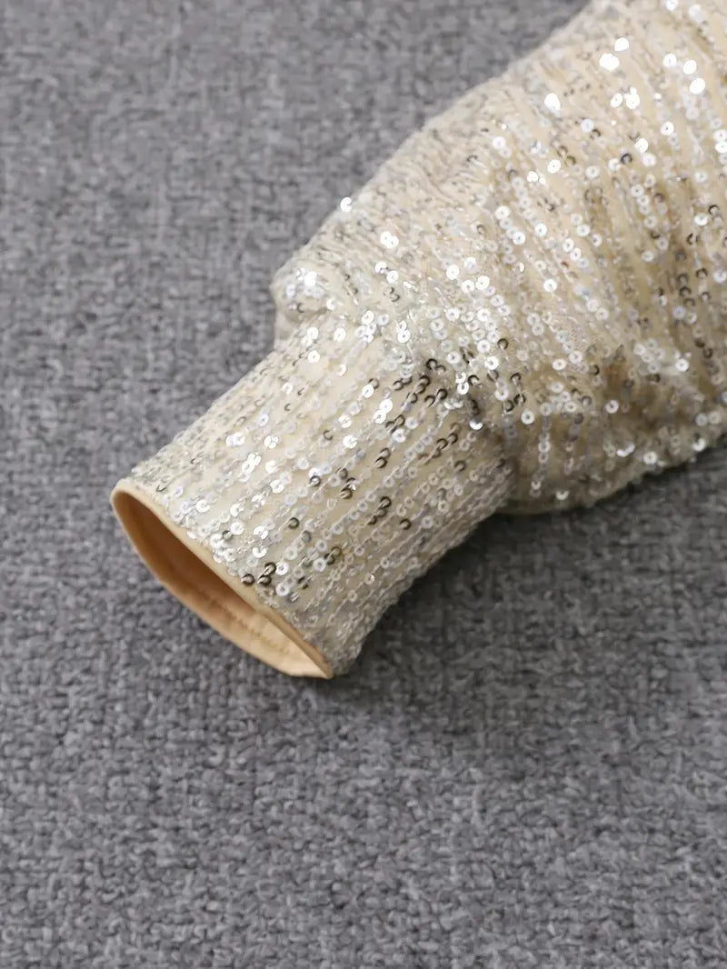 Lorenza | Off Shoulder Sequin Mini Dress