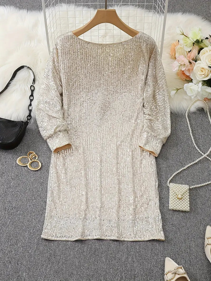 Lorenza | Off Shoulder Sequin Mini Dress