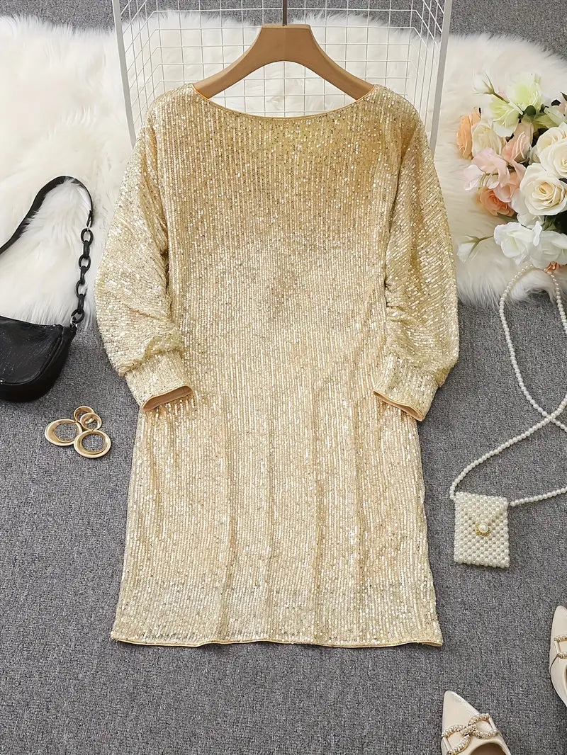 Lorenza | Off Shoulder Sequin Mini Dress