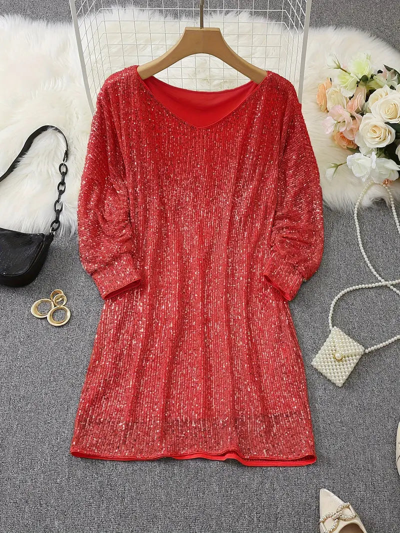Lorenza | Off Shoulder Sequin Mini Dress