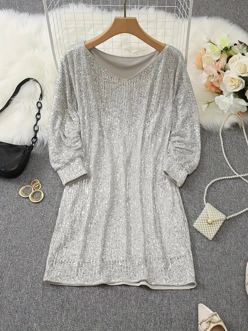 Lorenza | Off Shoulder Sequin Mini Dress