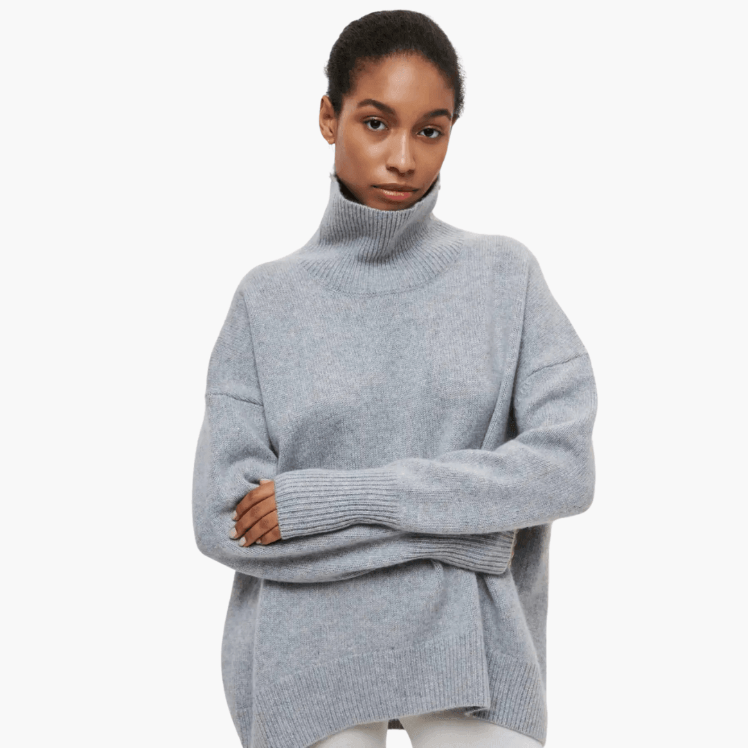 Loretta ribbed turtleneck sweater - back view