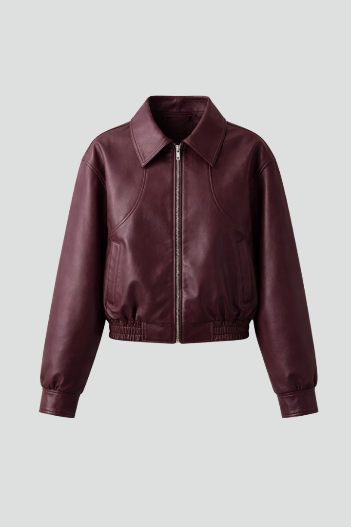 Lucrezia bomber jacket with zip closure - side view
