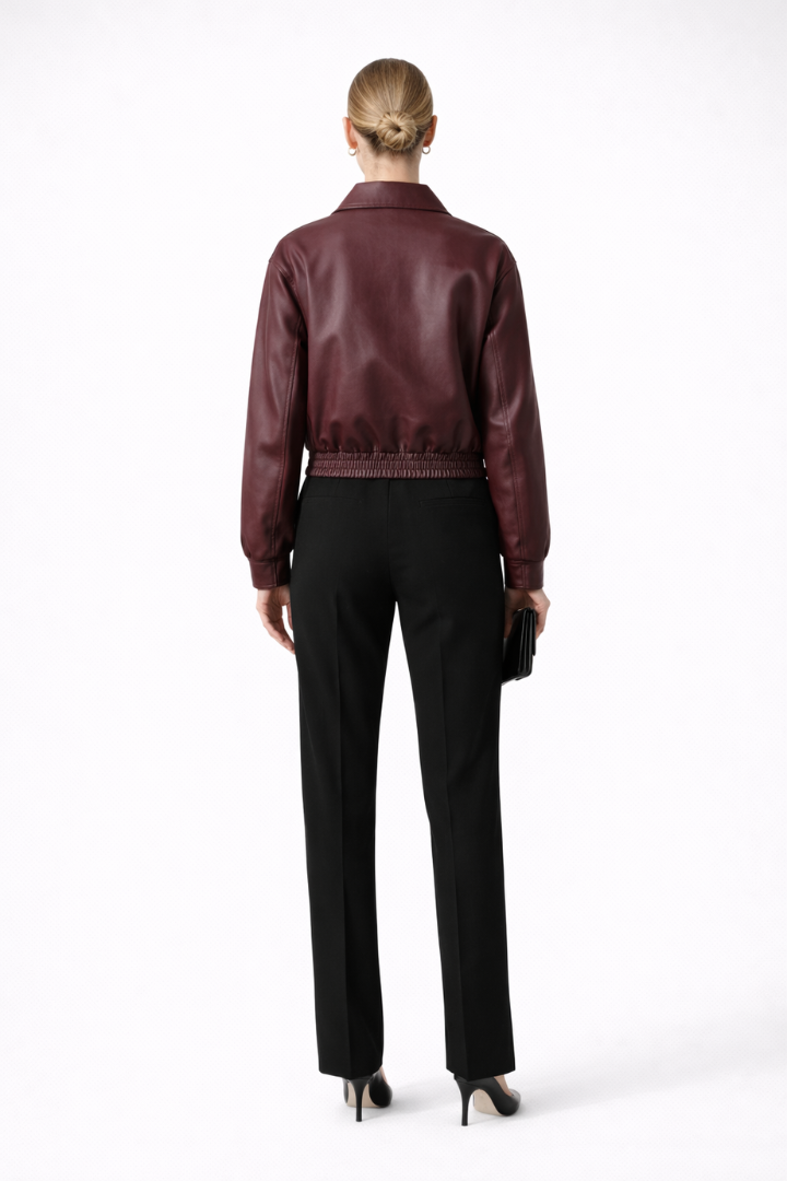 Lucrezia bomber jacket with zip closure - detail view