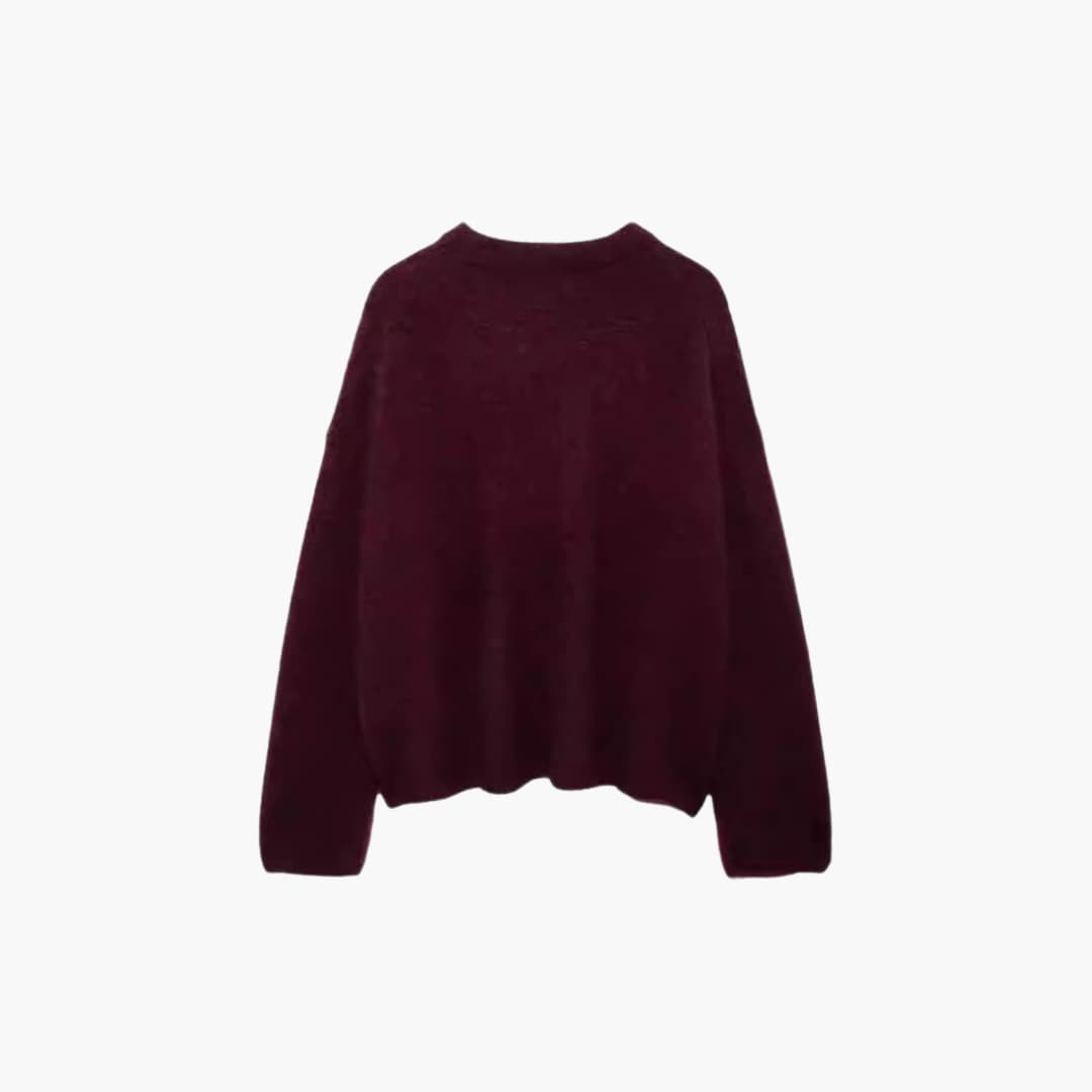Lucy knit sweater round neckline - front view