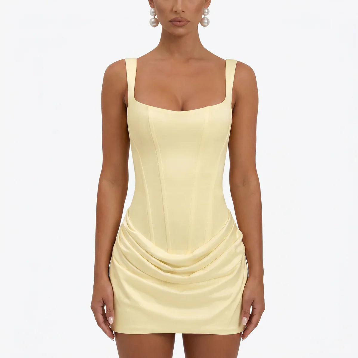 Lumi | Draped Satin Mini Dress