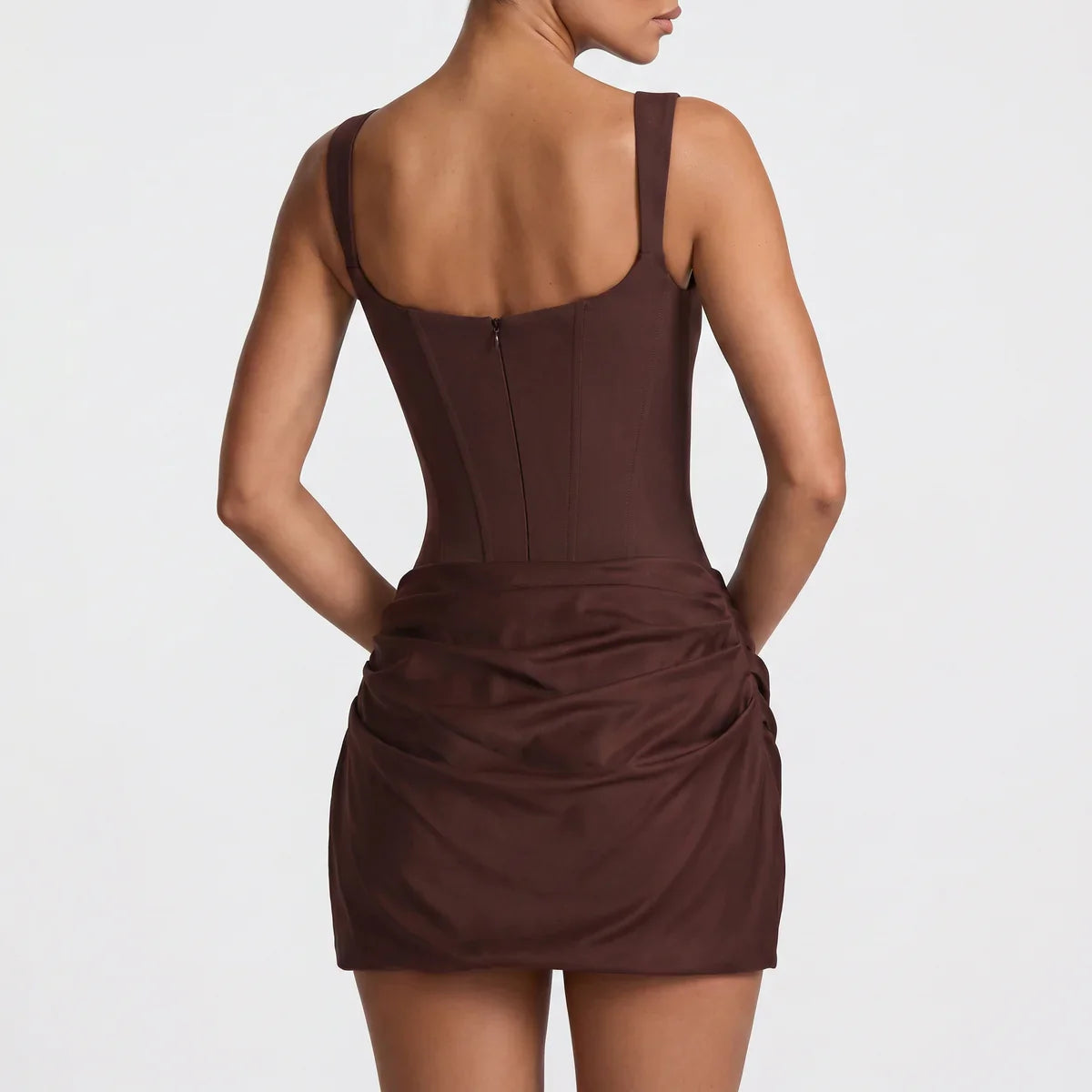 Lumi | Draped Satin Mini Dress