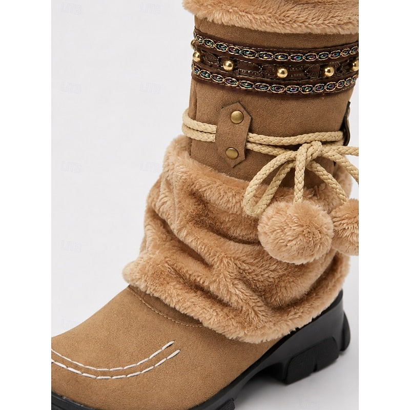 Lysandra | Cozy Boho Snow Boots