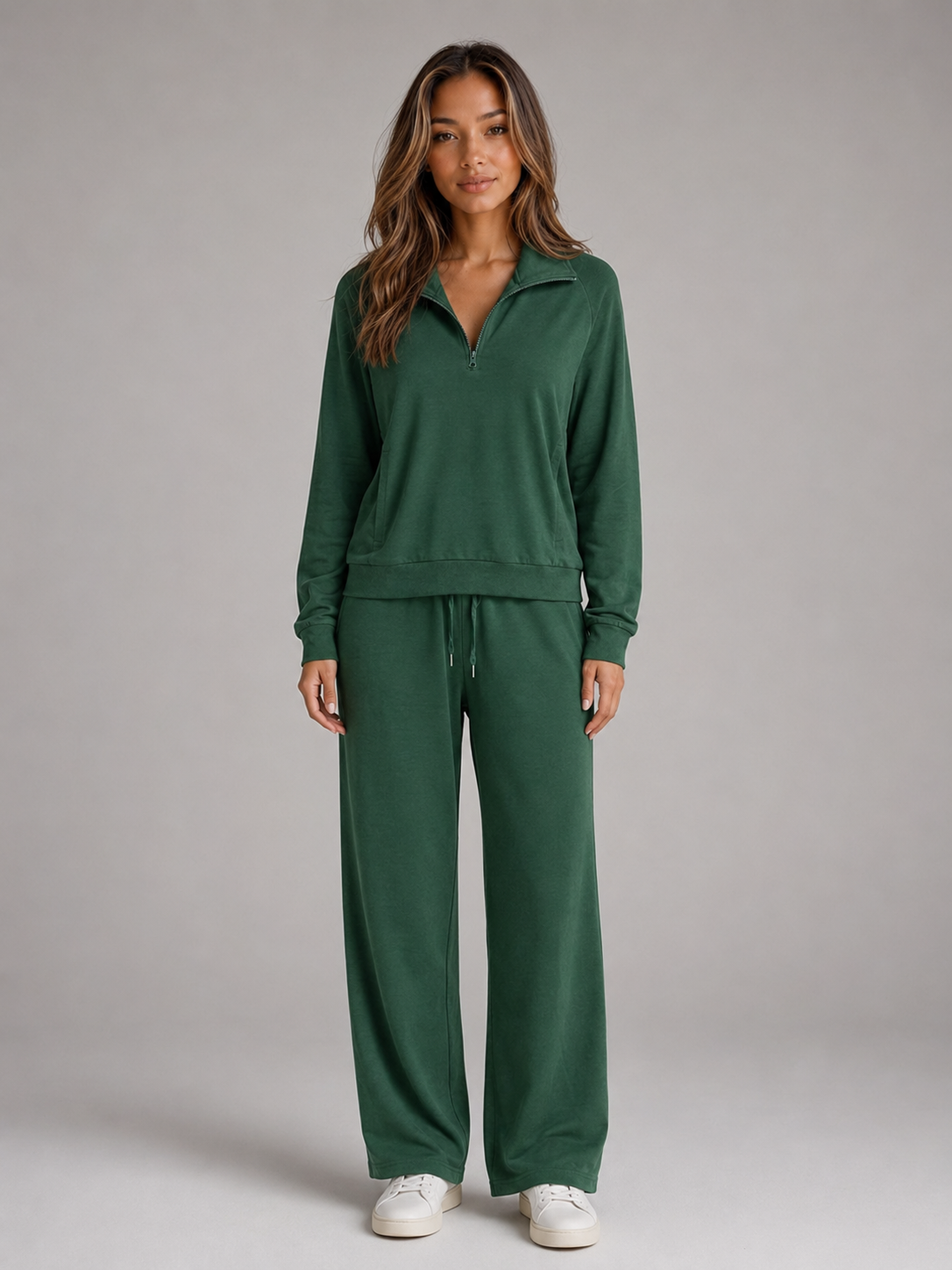 Mabel half zip lounge set two piece co-ord - styled outfit
