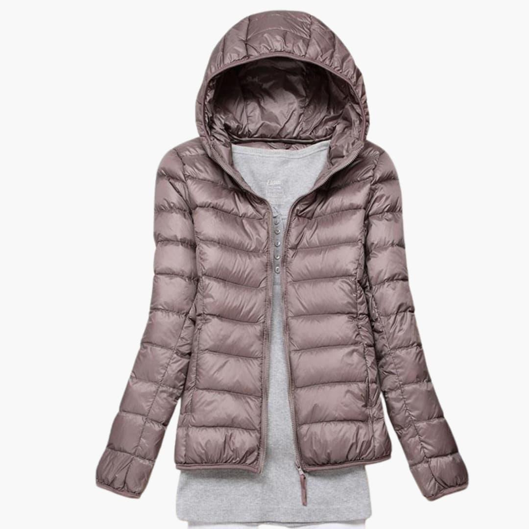 Madeline hooded puffer jacket - front view