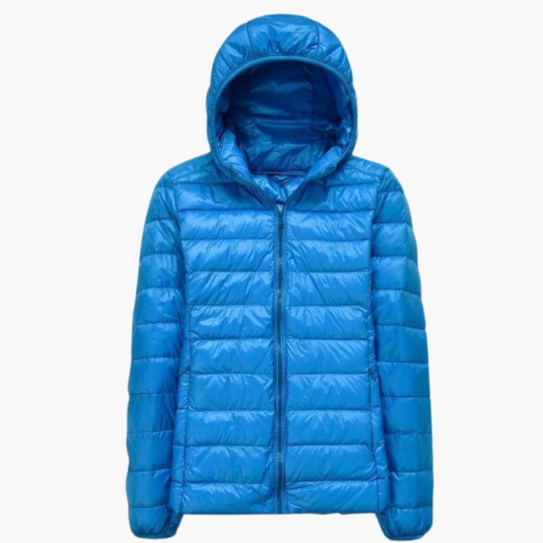 Madeline hooded puffer jacket - color Fuchsia