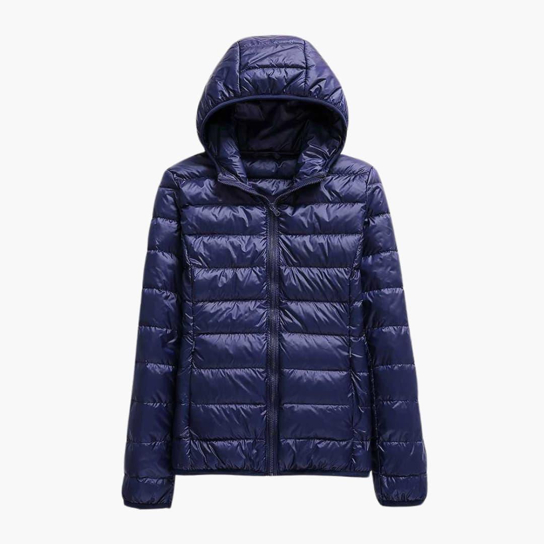Madeline hooded puffer jacket - back view