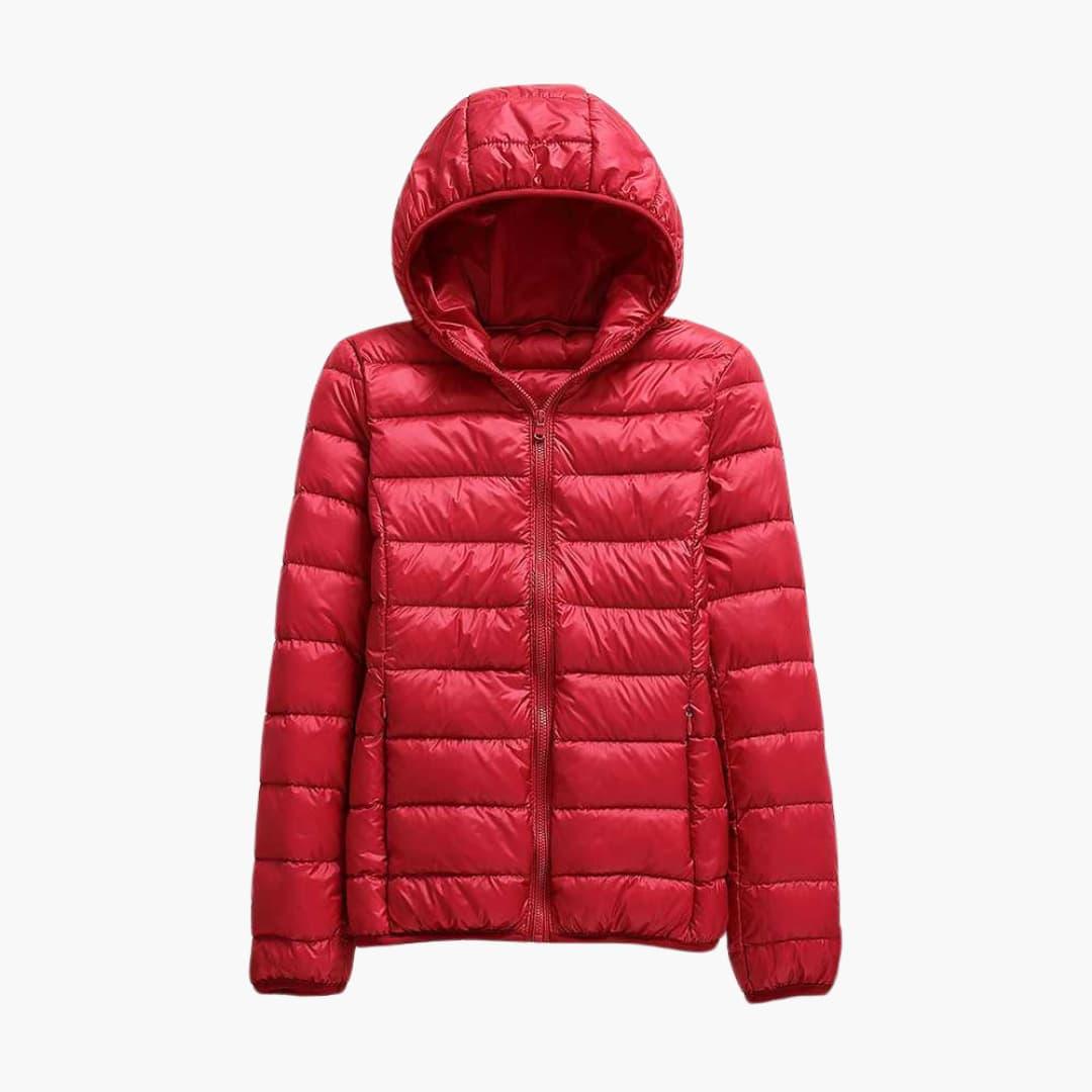 Madeline hooded puffer jacket - color Beige