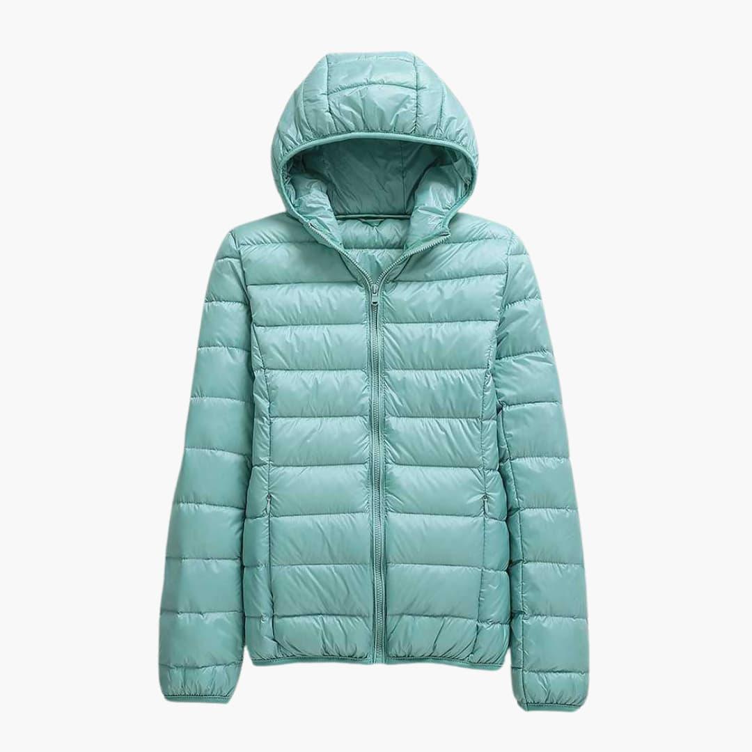 Madeline hooded puffer jacket - color Dark Blue