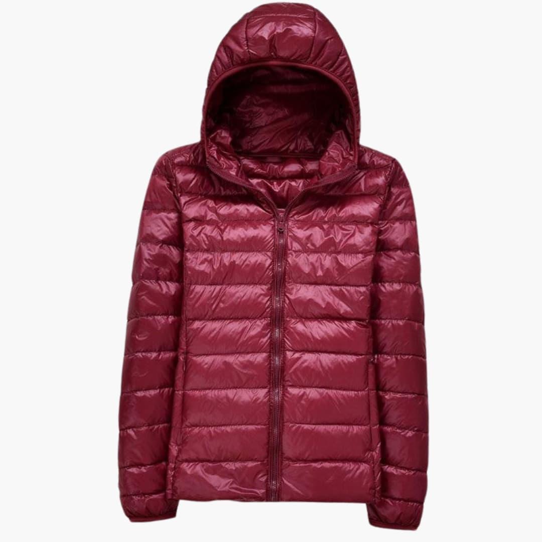 Madeline hooded puffer jacket - color Pink