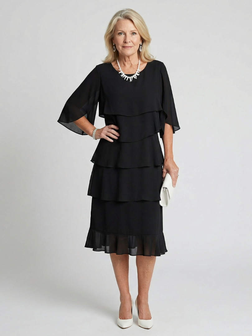 Madison | Women's Tiered Midi Dress