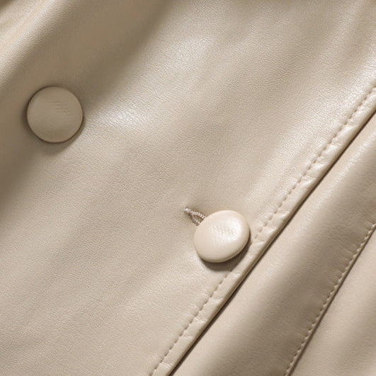 Marcheline | Elegant Sheepskin Trench Coat