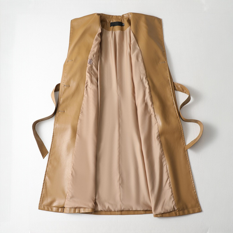 Marcheline | Elegant Sheepskin Trench Coat