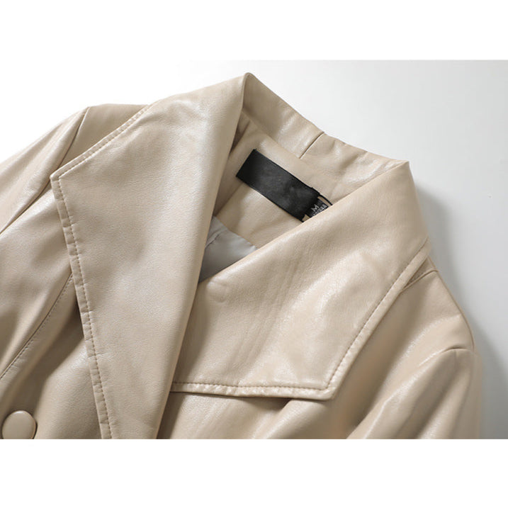 Marcheline | Elegant Sheepskin Trench Coat