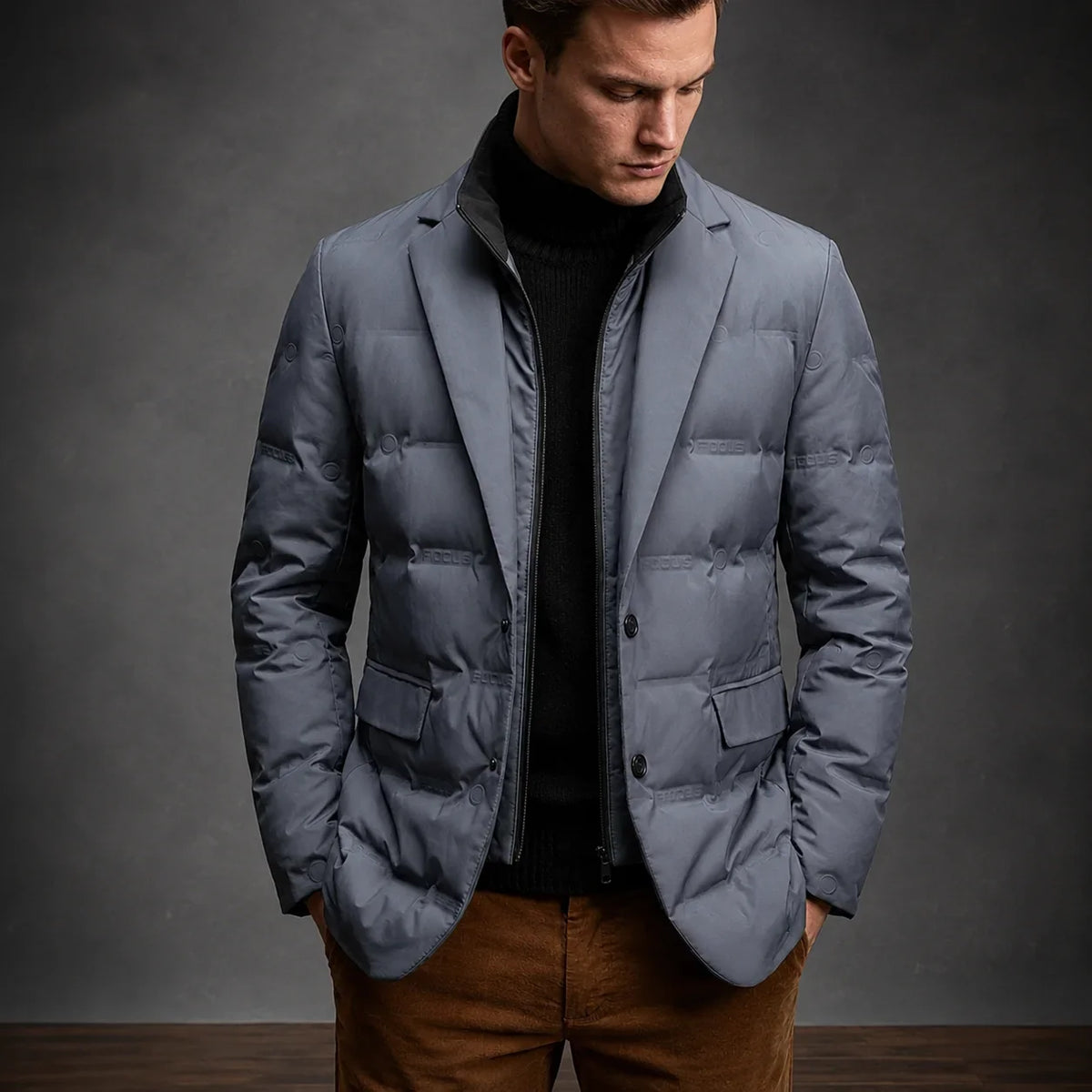 Marco urban down blazer - close up