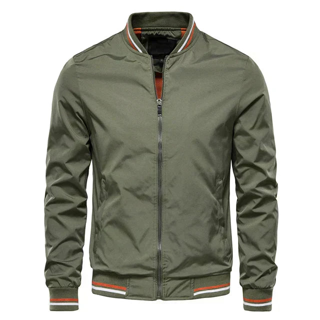 Marcus striped bomber jacket - side view
