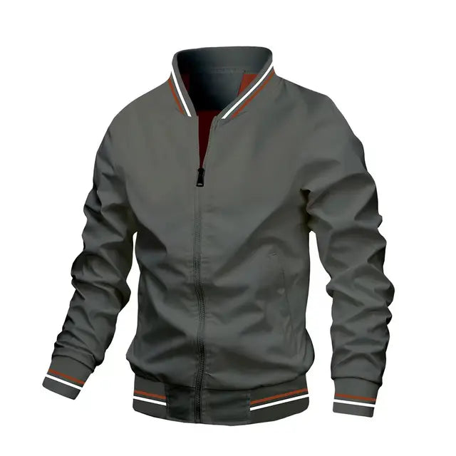 Marcus striped bomber jacket - back view