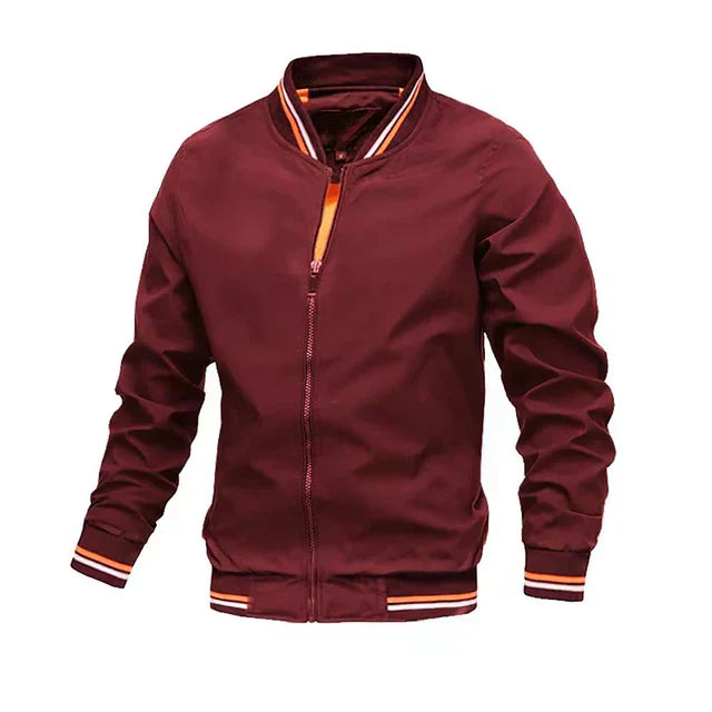 Marcus striped bomber jacket - styled outfit