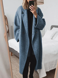 Maren classic tailored overcoat, blue