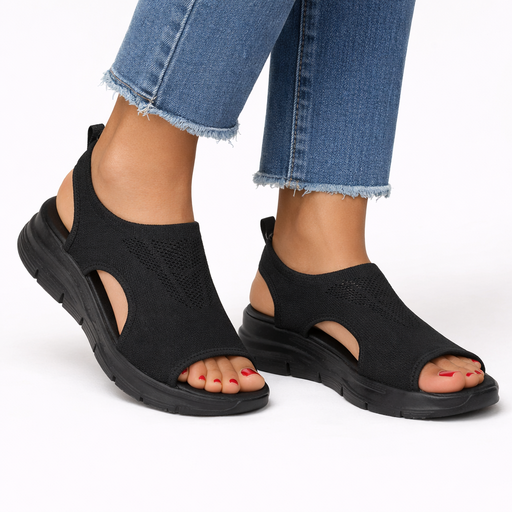 Margaret orthopedic slip-on walking shoes - color Black