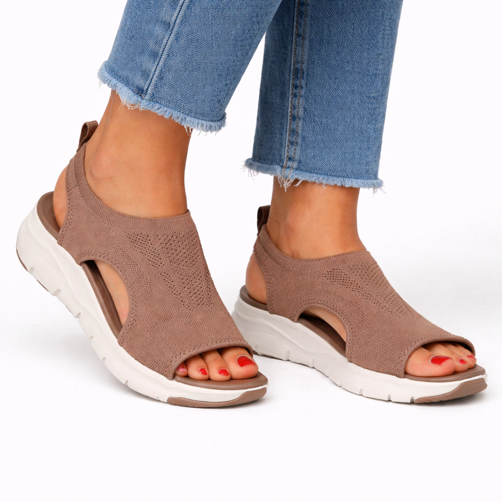 Margaret orthopedic slip-on walking shoes - color Brown