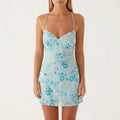Margarita | Floral Embroidered Mini Dress