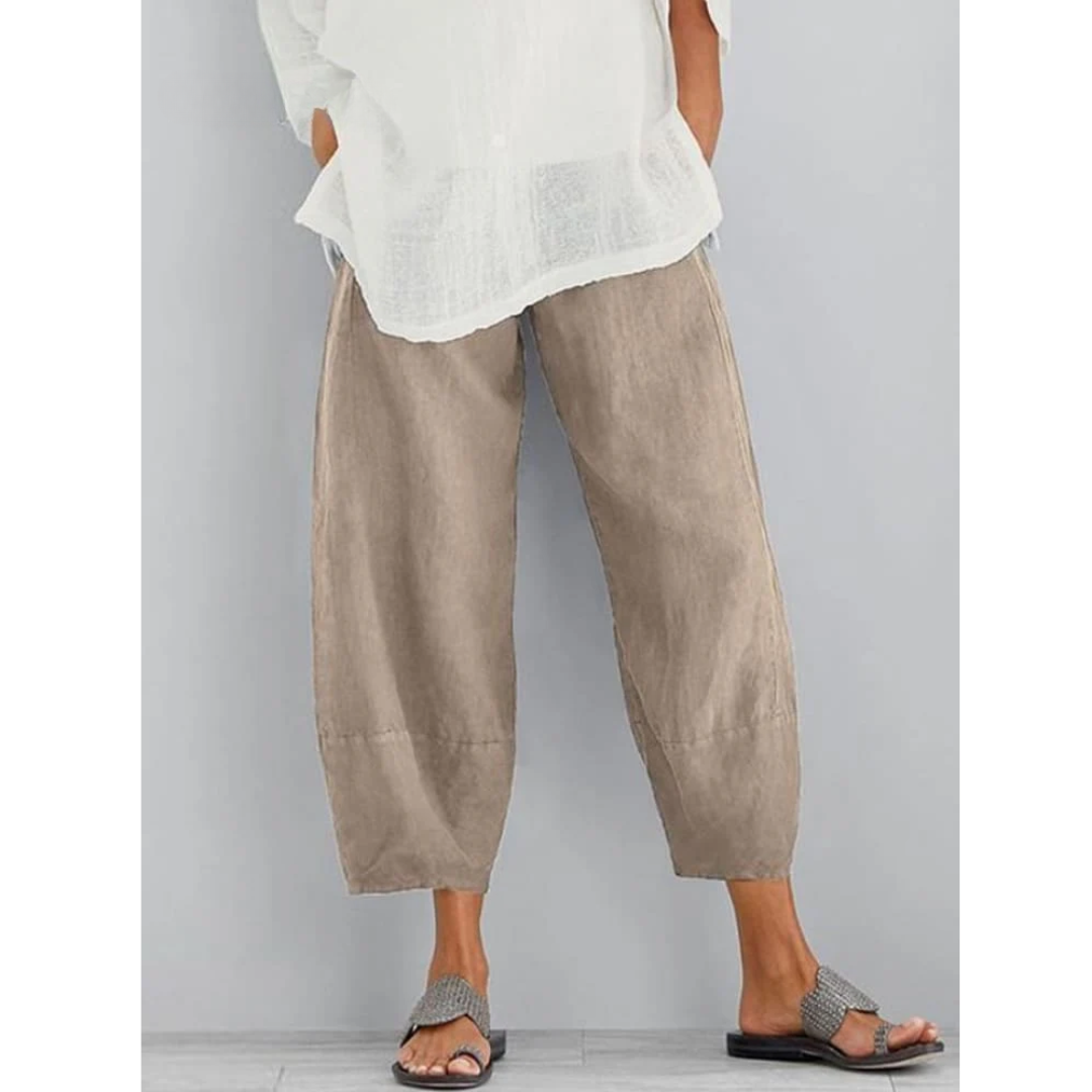 Margot linen leisure pants - front view