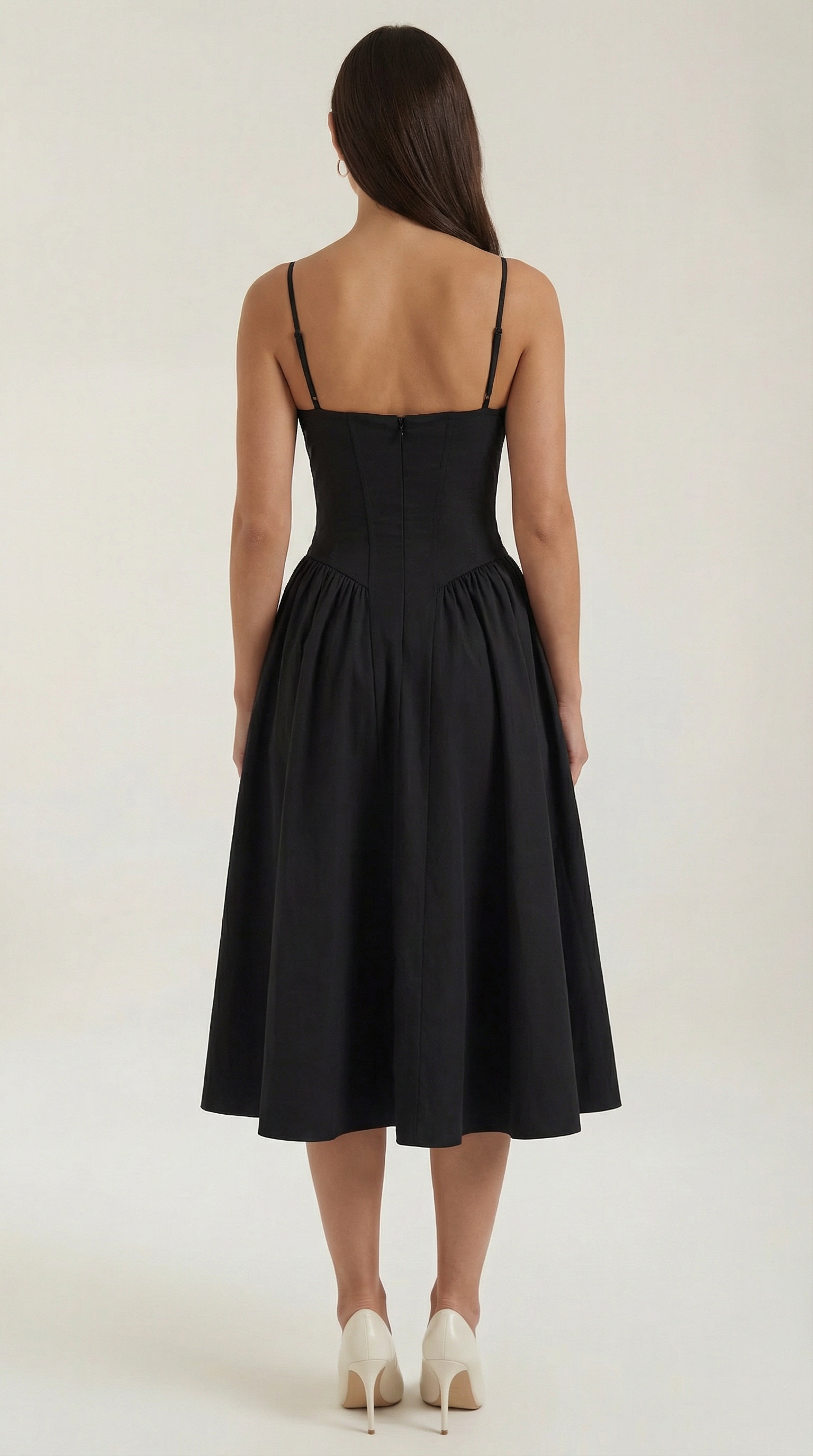 Marielle | Floral Corset Wedding Guest Midi Dress