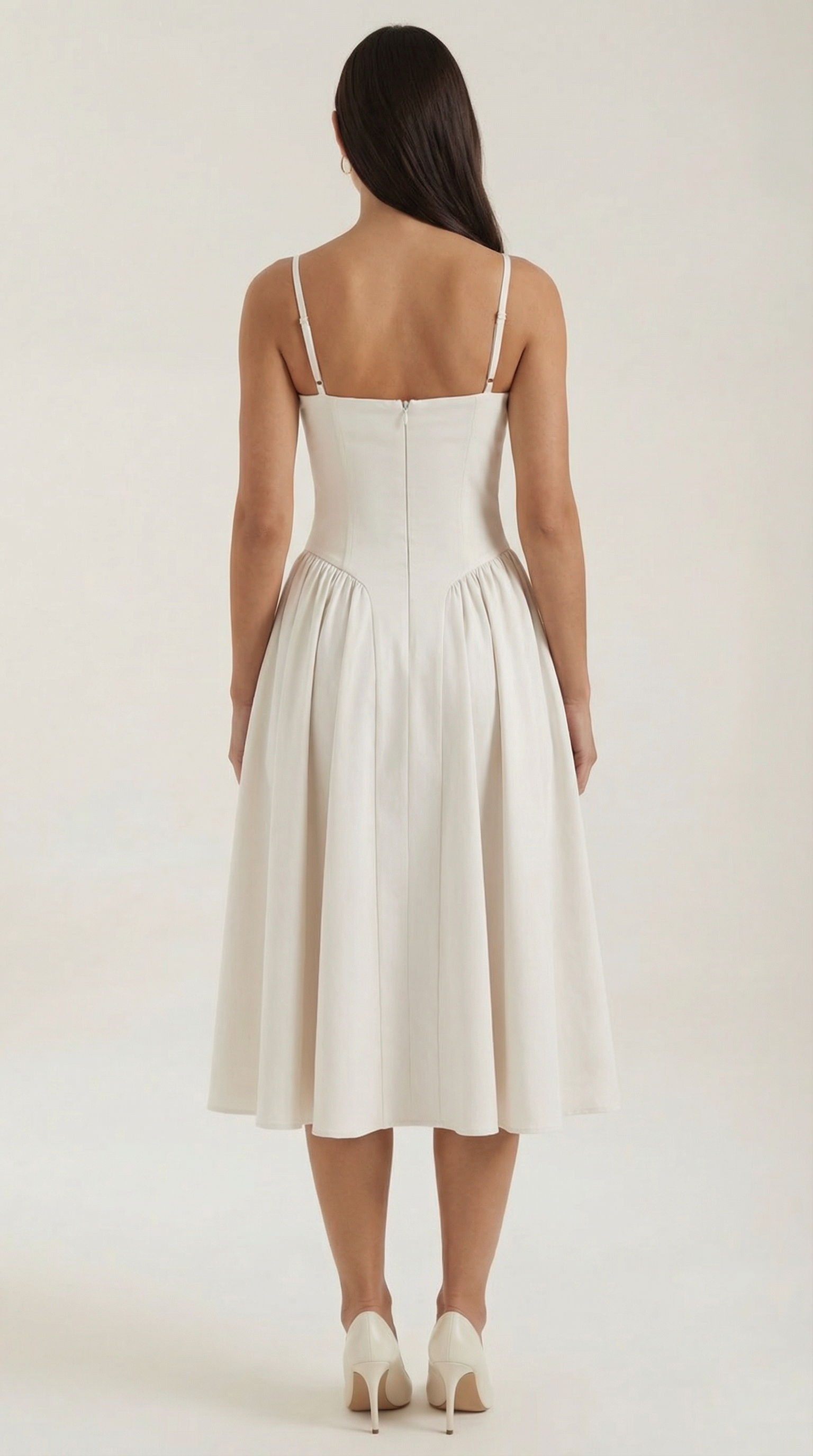 Marielle | Floral Corset Wedding Guest Midi Dress