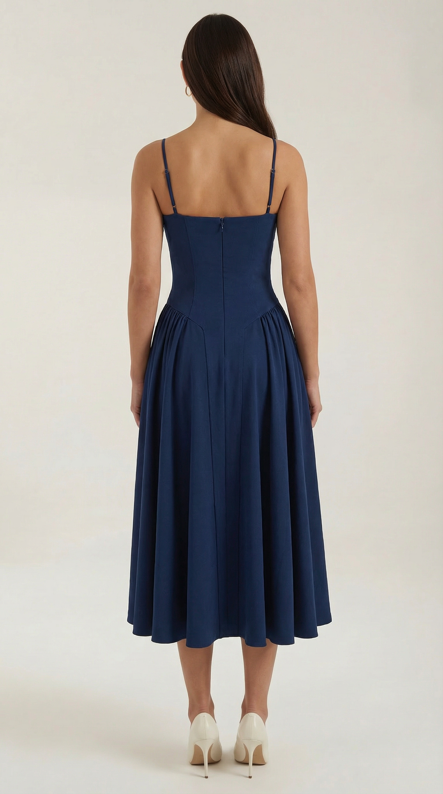 Marielle | Floral Corset Wedding Guest Midi Dress