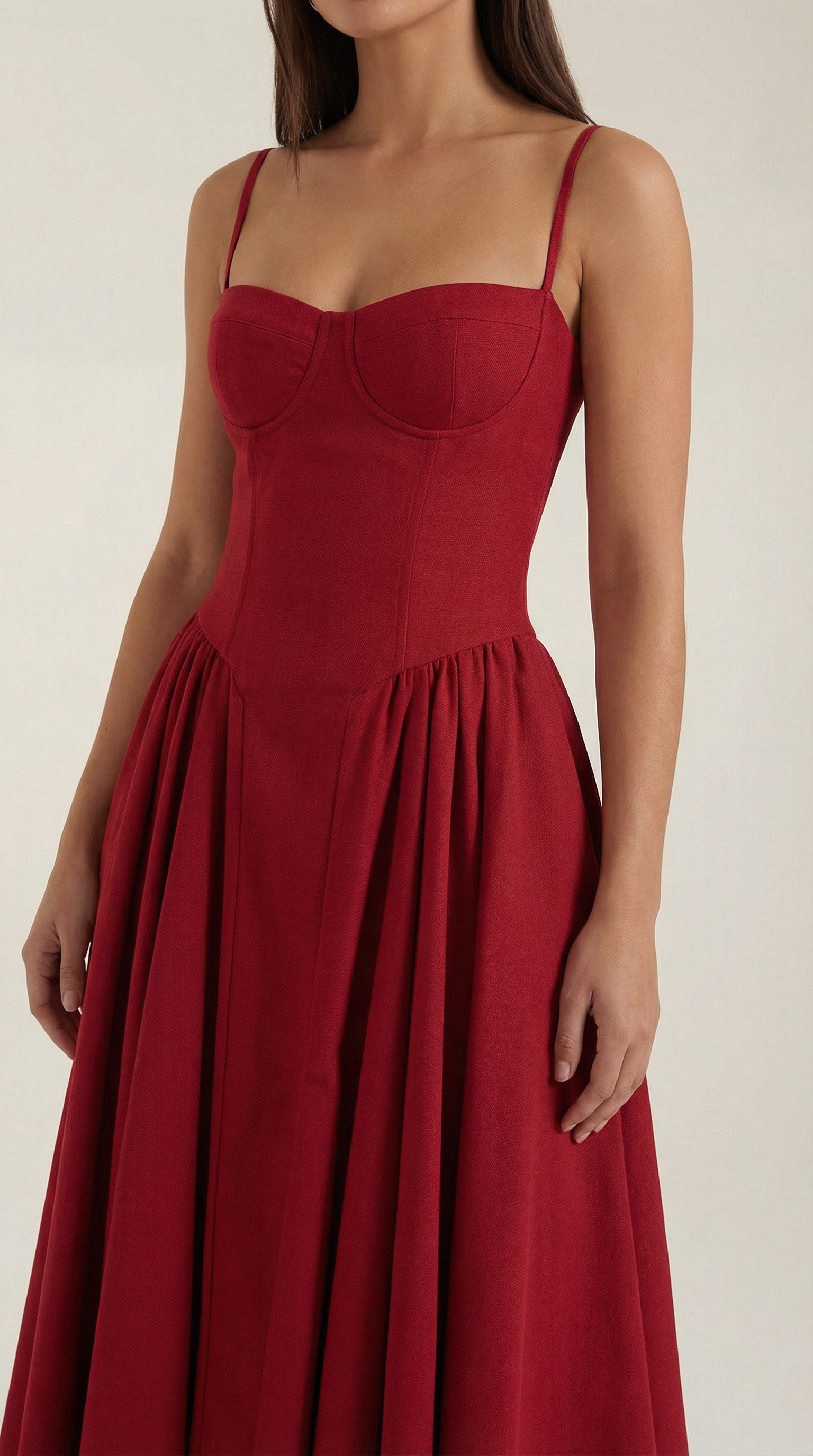 Marielle | Floral Corset Wedding Guest Midi Dress
