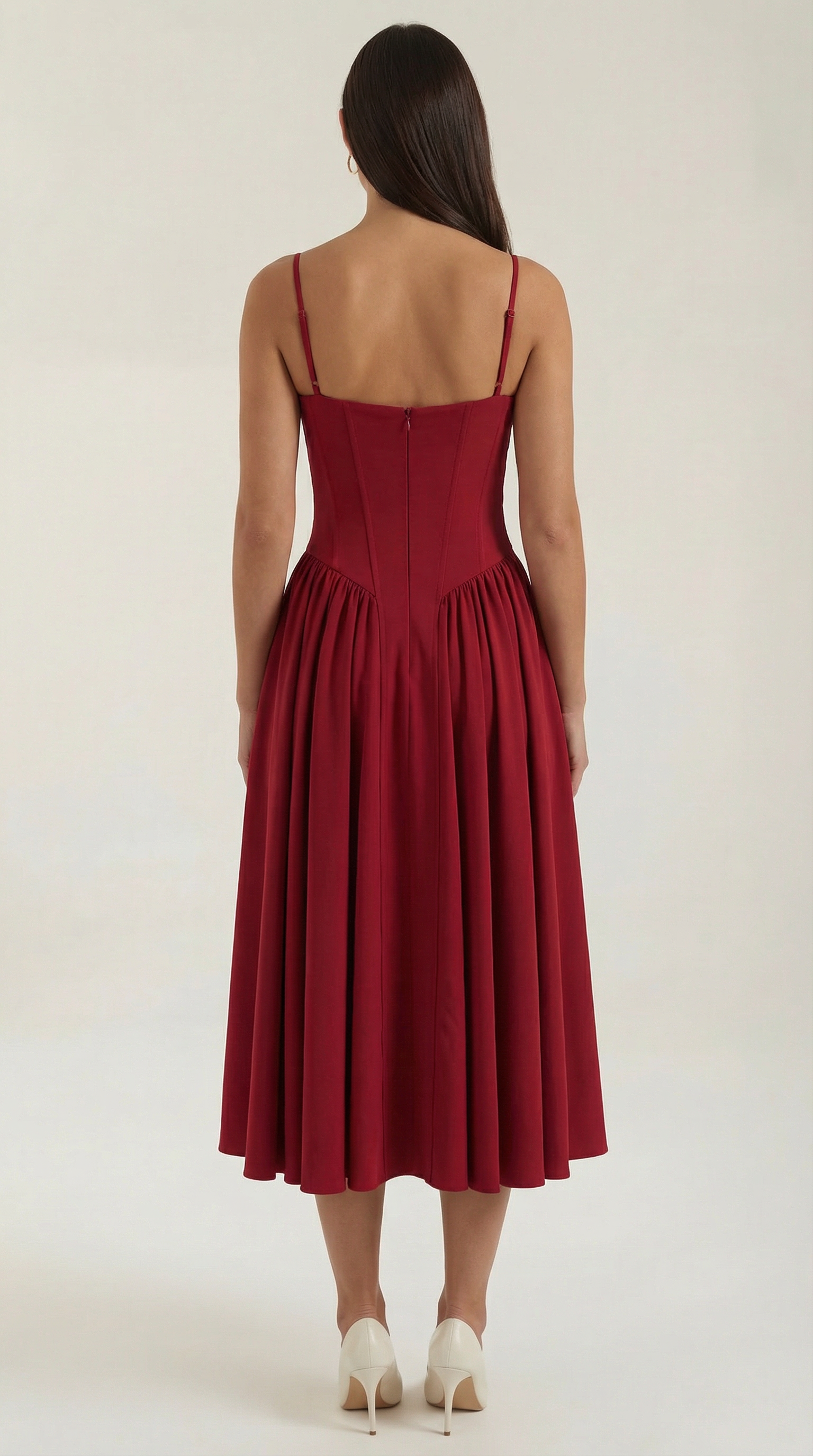 Marielle | Floral Corset Wedding Guest Midi Dress