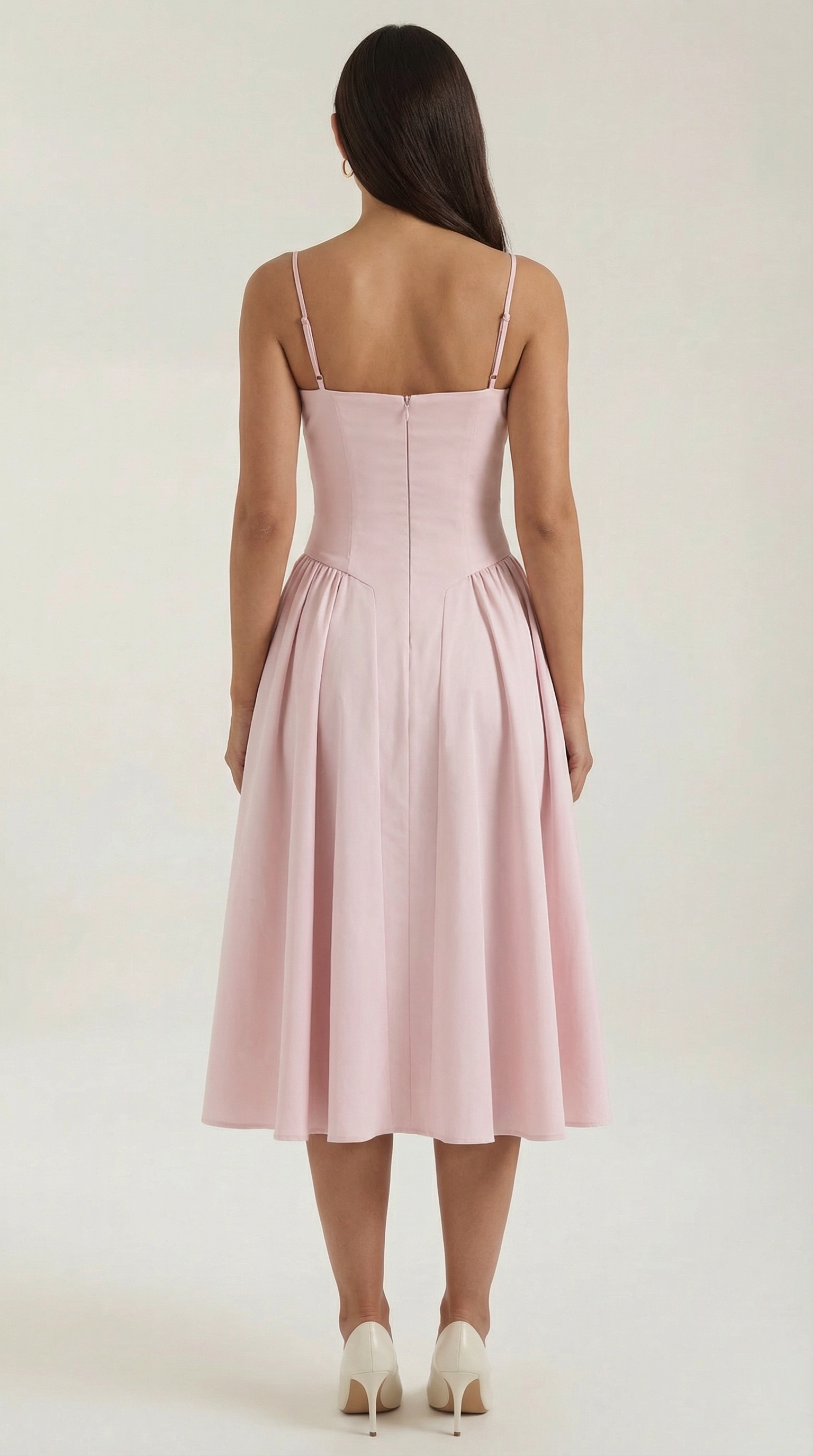 Marielle | Floral Corset Wedding Guest Midi Dress