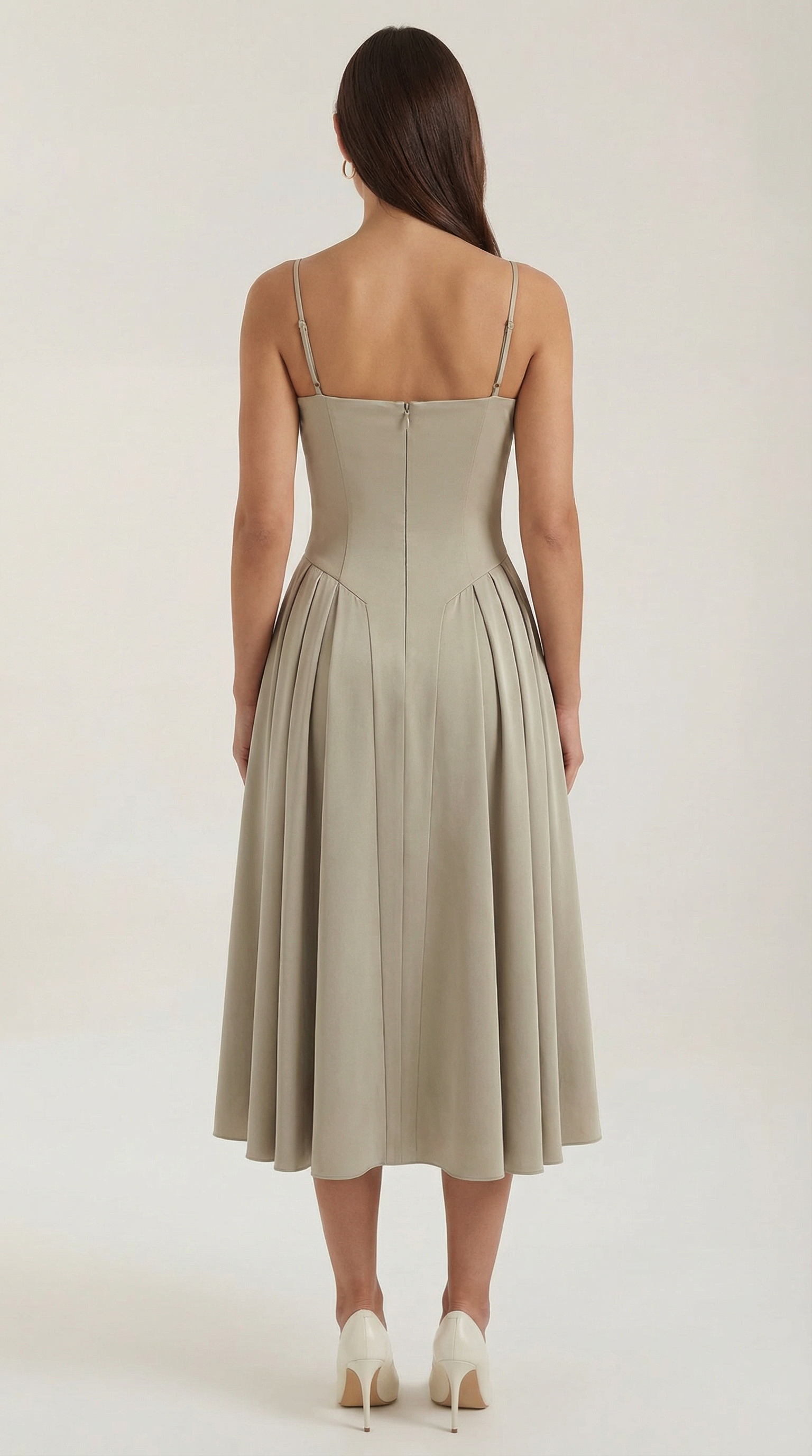 Marielle | Floral Corset Wedding Guest Midi Dress