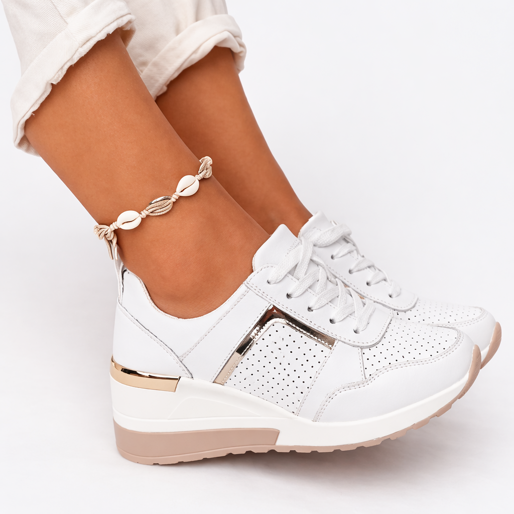 Marion orthopedic wedge sole shoes - color White