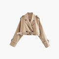 Marisa cropped trench coat - front view