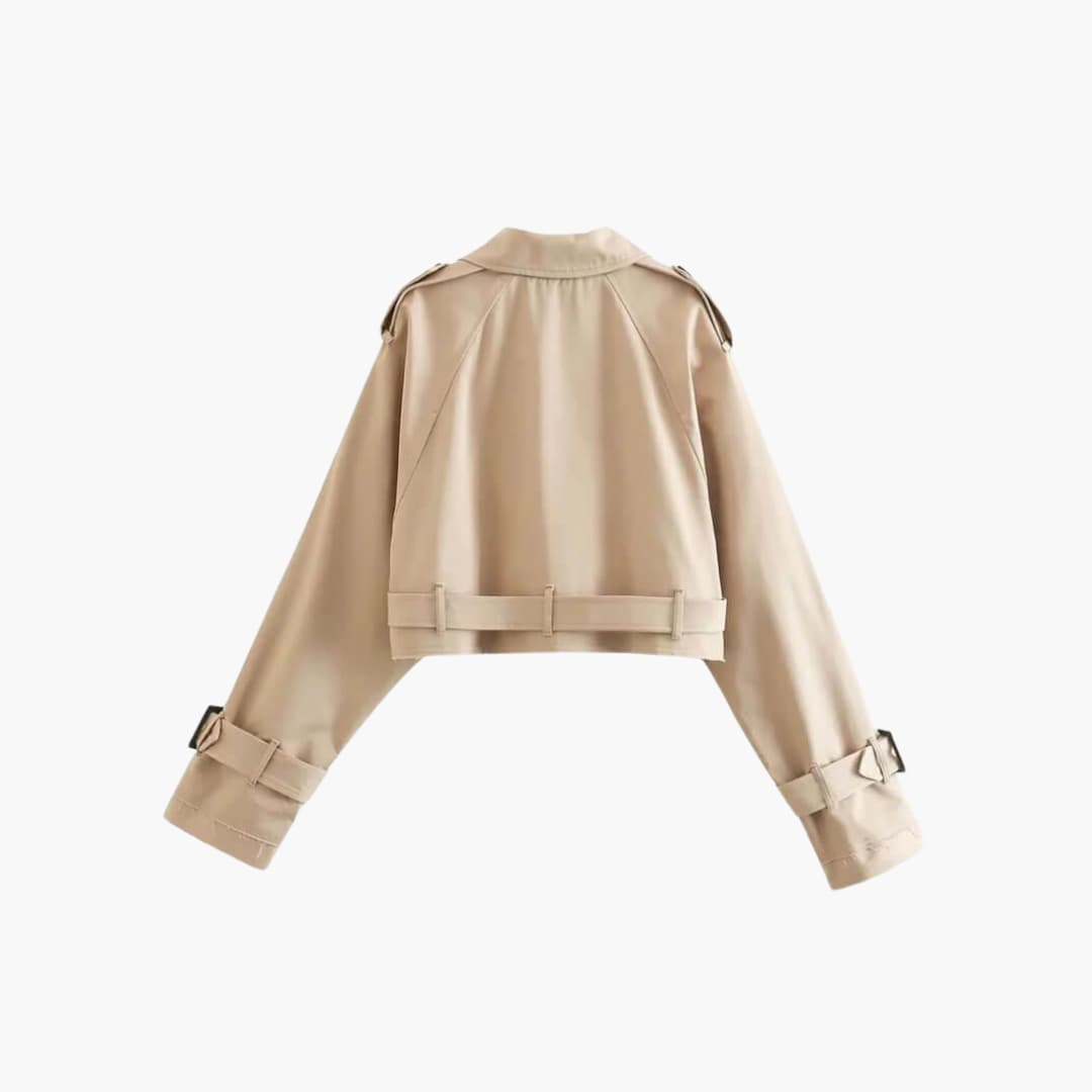 Marisa cropped trench coat - side view
