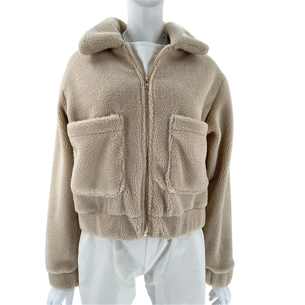 Marisande | Cropped Sherpa Bomber Jacket